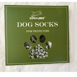 ExPawlorer Dog Paw Protectors Socks Size M Green New in Box